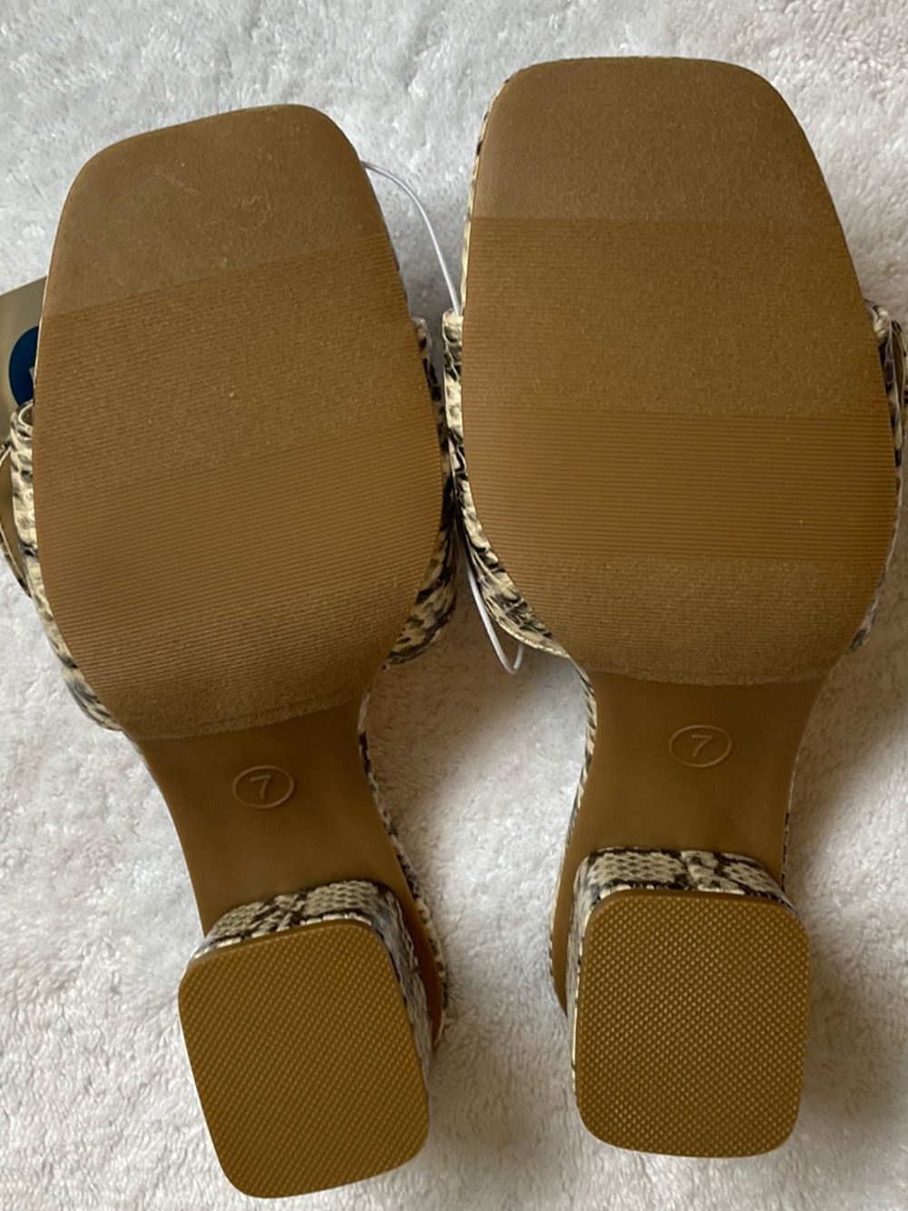 Snake-Print Slide Mule with Gold Buckle - Picture 6 of 6